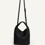 ANGIE HANDLE BAG - BLACK