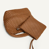 ANGIE HANDLE BAG - CARAMEL