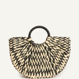 ISLA HANDLE BAG – BLACK BEIGE