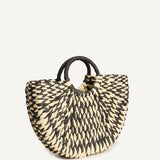 ISLA HANDLE BAG – BLACK BEIGE