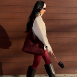 AUDREY SHOULDER BAG - MERLOT